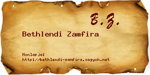 Bethlendi Zamfira névjegykártya